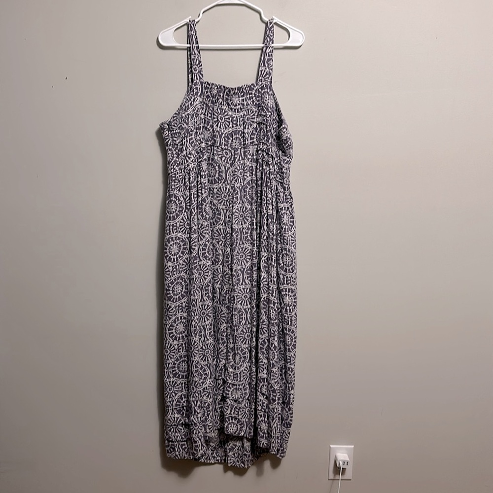 Denim 24/7 Purple and White Tank Maxi Sundress Size 18 Ruffle - Picture 5 of 7